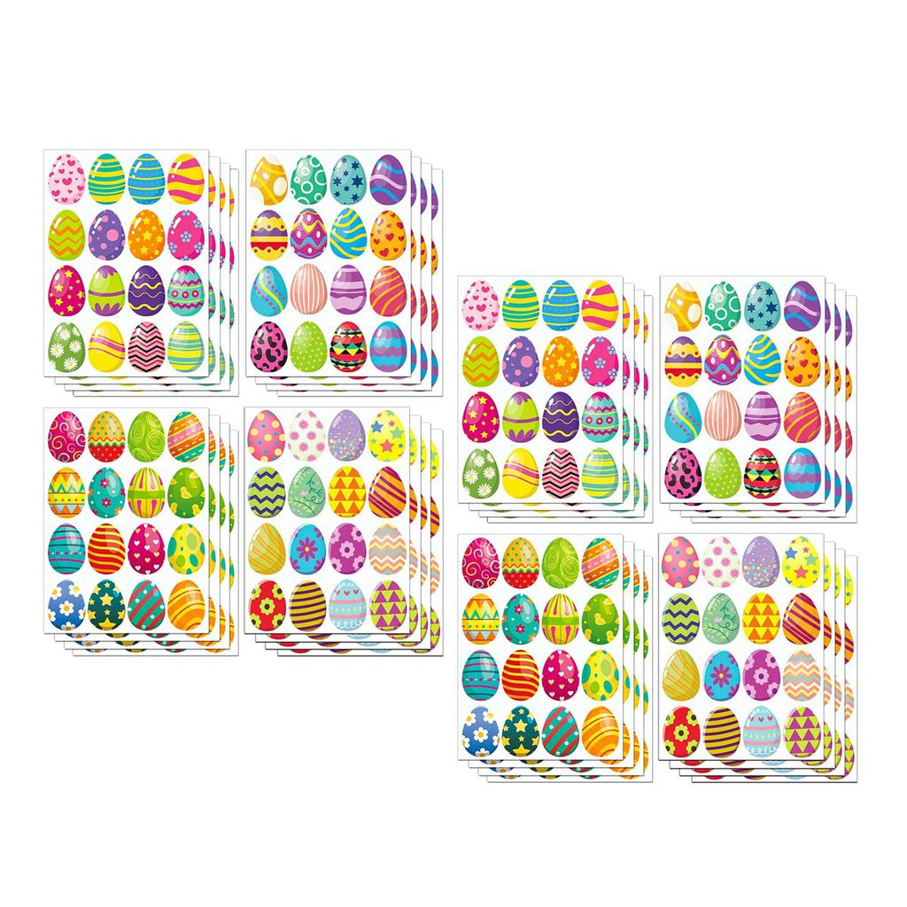 512Pcs Eggs Sticker for Kid Adult Wrapping Sticker Festival Party Decoration Sticker for Seal Envelope Card Packaging