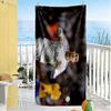 Golden Soccer Legend Beach Towel High Absorbency & Quick-Dry Comfortable Lightweight