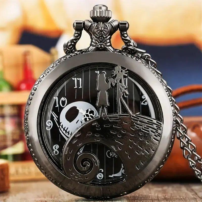 Pocket Watch Quartz Pocket Watch Vintage Color Christmas Horror Night