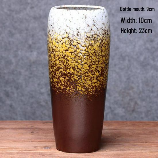 European Minimalist Ceramic Floor Vase for Living Room - Ikebana & Dried Flowers