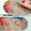 1 Set DIY Acryl Lesezeichen Rohlinge Bunte Quasten Lesezeichen zum Basteln und Beschriften Schmuckherstellungszubehör