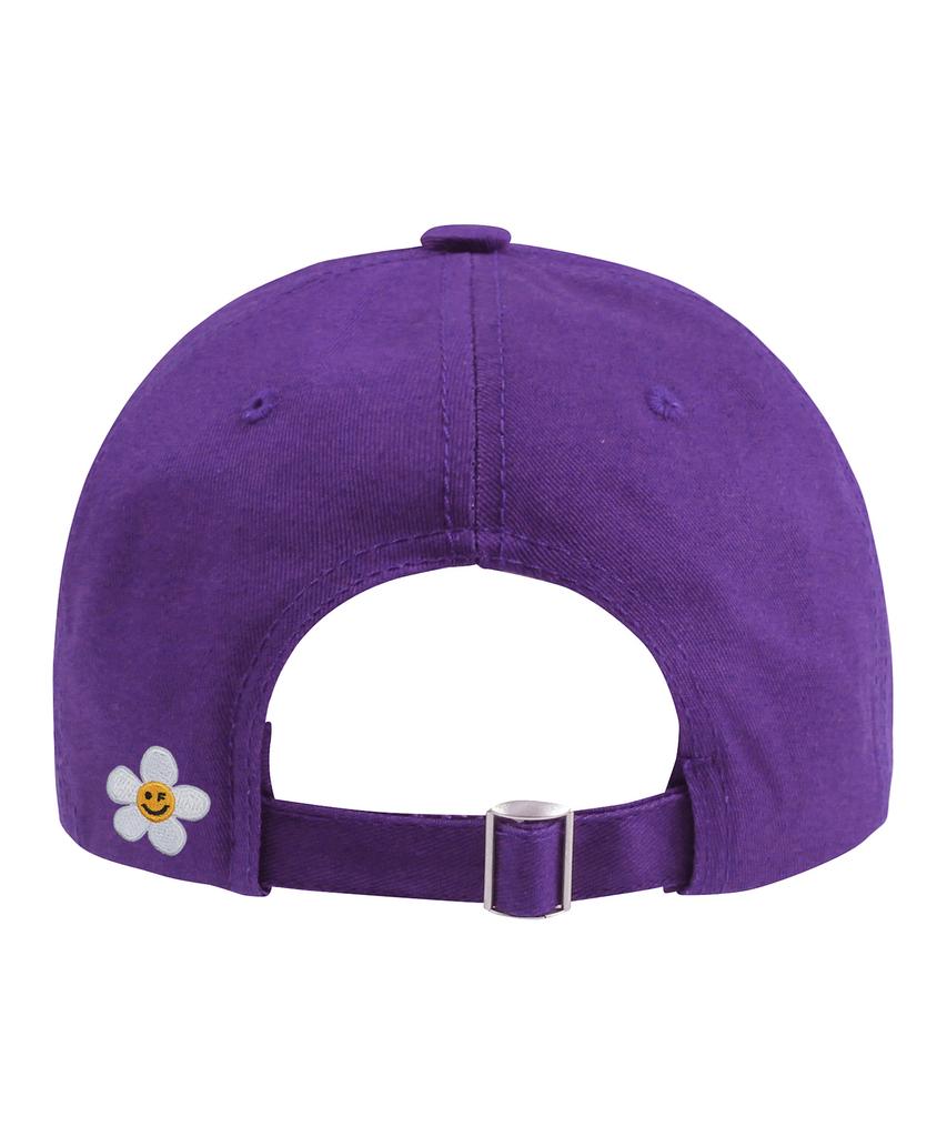 GRAVER [Unisex] Back Small Flower Embroidery Ball Cap_Purple