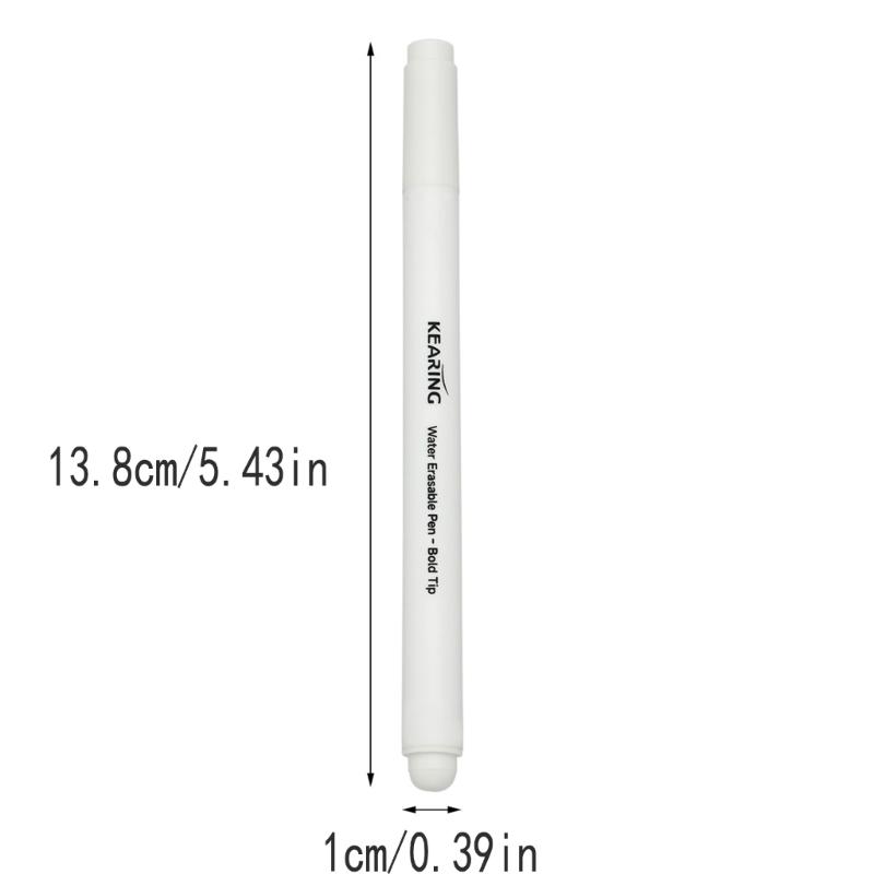 10Pcs Water Erasable Fabric Marker 1.0mm Broad Tip Water Soluble Fabric Marking Pen for Clothing Tailoring Sewing Craft