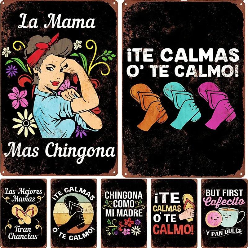 Spanish Words Metal Tin Signs for Bedroom Cafe Shop Home Room Wall Decorative Plaques Iron Plate Art Paintings Hanging Pictures