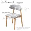 1 Set Curved Backrest Dining Chair Cover Split Type Printing Pattern Armless Chair Cover Elastic Backrest Protector Cove