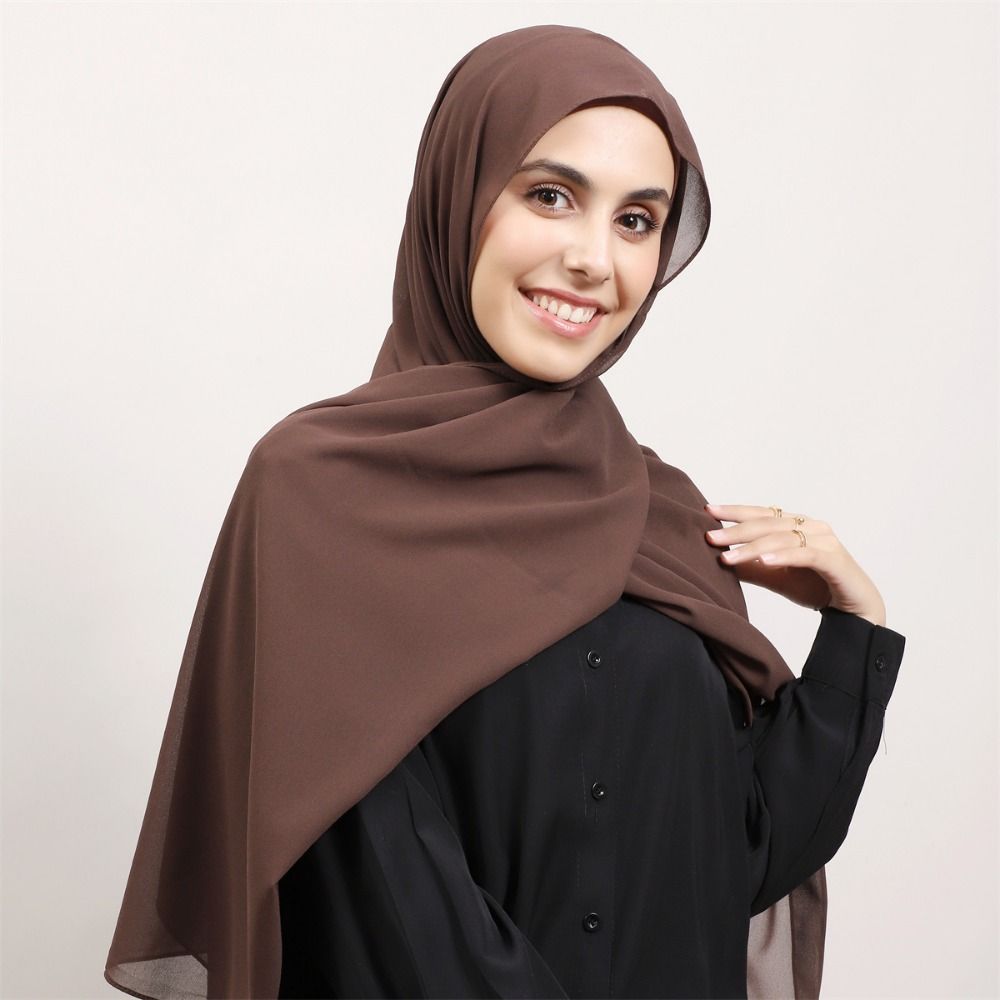 2in1 Instant Chiffon Hijab Scarf Bulit-In Magnets Islamic Head Wrap Female Musulman Bandana Women
