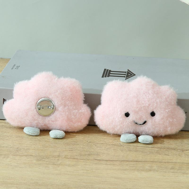 

Мультяшный кулон, брелок, плюшевая кукла-облако, брошь, милая кукла розовый