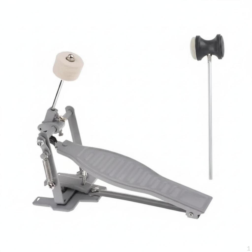 Bass Drum Pedal with Felt Beater Single Textured for Drummers, Rehearsals, Live