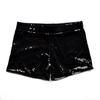 High Waist Shiny Sequins Shorts Women Glittery Straight Leg Party Stage Performance Clubwear