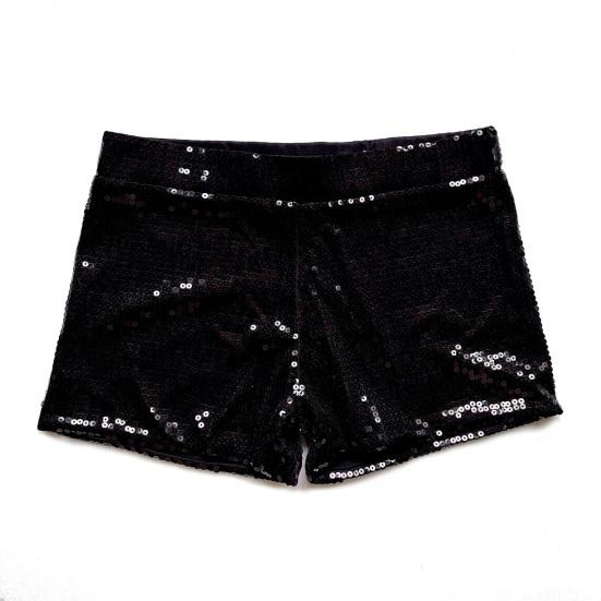 High Waist Shiny Sequins Shorts Women Glittery Straight Leg Party Stage Performance Clubwear