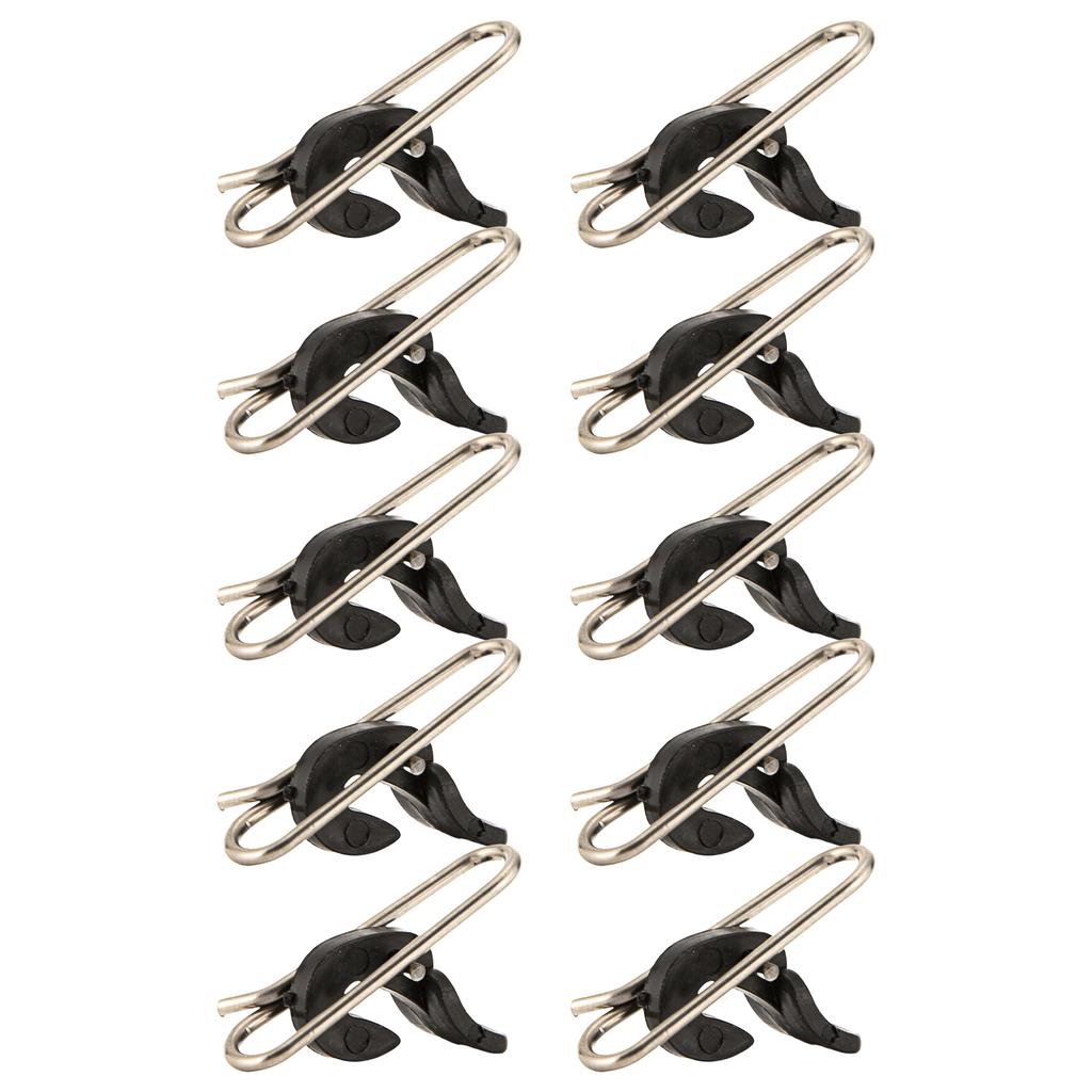 10Pcs Lures Clip Speed Clip for Sea Freshwater Fishing Line Clip Fishing Clip Stainless Steel Fishing Impact Baits Clip