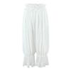 2025 European Style Women's White Lace Trim Loose Trousers