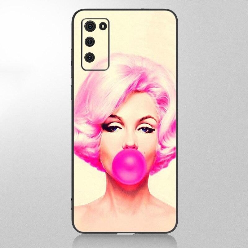 Sexy Marilyn Monroe Telefon Fall Für Samsung Galaxy A12 A02S A22 A32 A52 A72 A71 A51 A41 A31 A21 A11 A50 a70 A10S A20S Schwarze Abdeckung