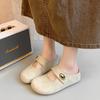 Baotou eineinhalb Pantoffeln Damen Sommer 2025 neu lässig kleine goldene Bohne Birken dicke Sohle Außen Sandalen Damen