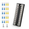 Authentic Universal 100A Bus Bar For Power Distribution, Positive & Negative Terminals For RV, Boat, Truck