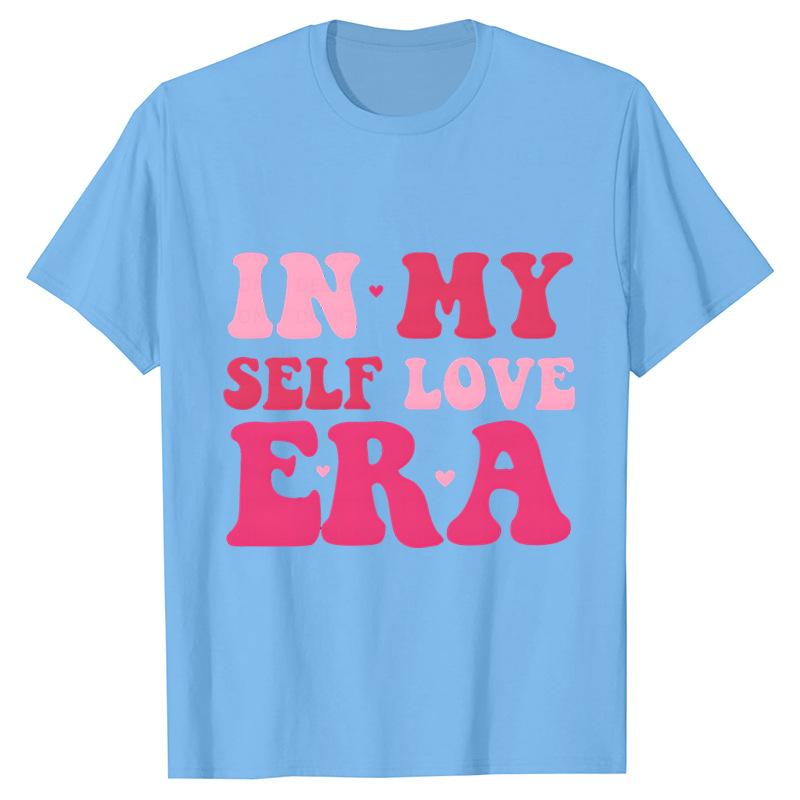 Funny Valentine Printed Couple's Versatile Casual Top Fashion High Street T-Shirts Women’s