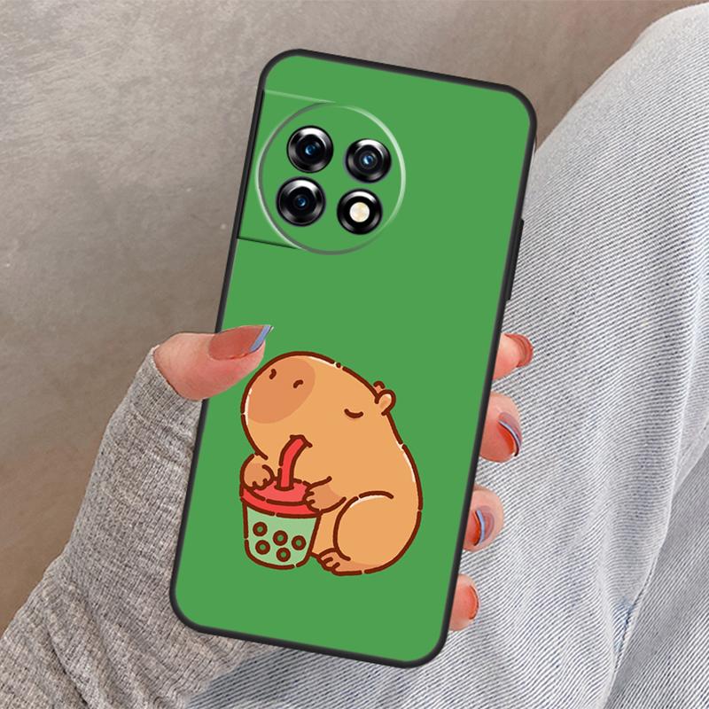 Cute Cartoon Capybara Cover For OnePlus Nord 4 3 CE 2 Lite N20 N10 N30 OnePlus 8T 10T 13 13R 12 12R 11 10 Pro Case
