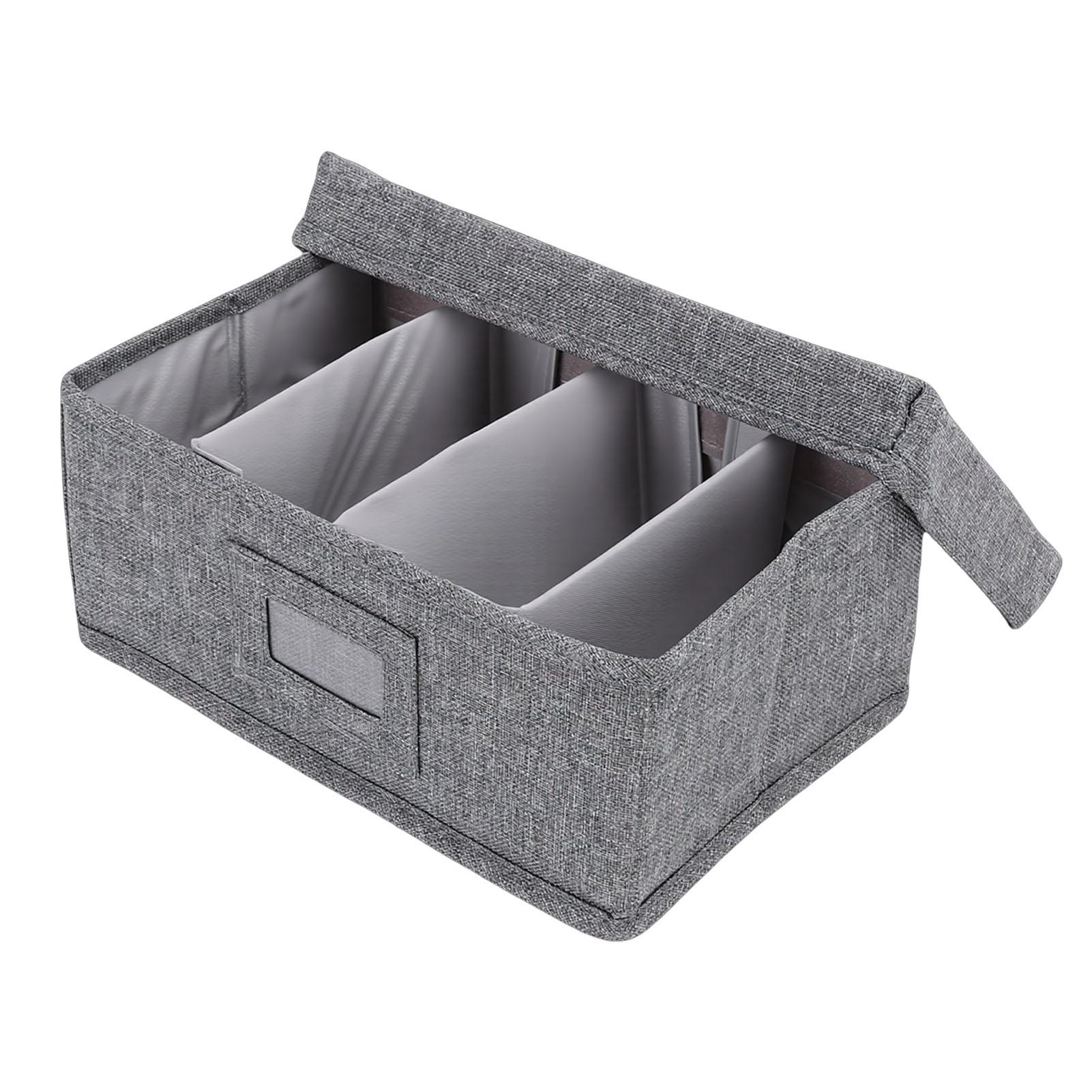 

Index Card Holder with 4 Dividers PP Index Card Organizer Storage Box with Lid for Flashcard Note Cards Business Cards