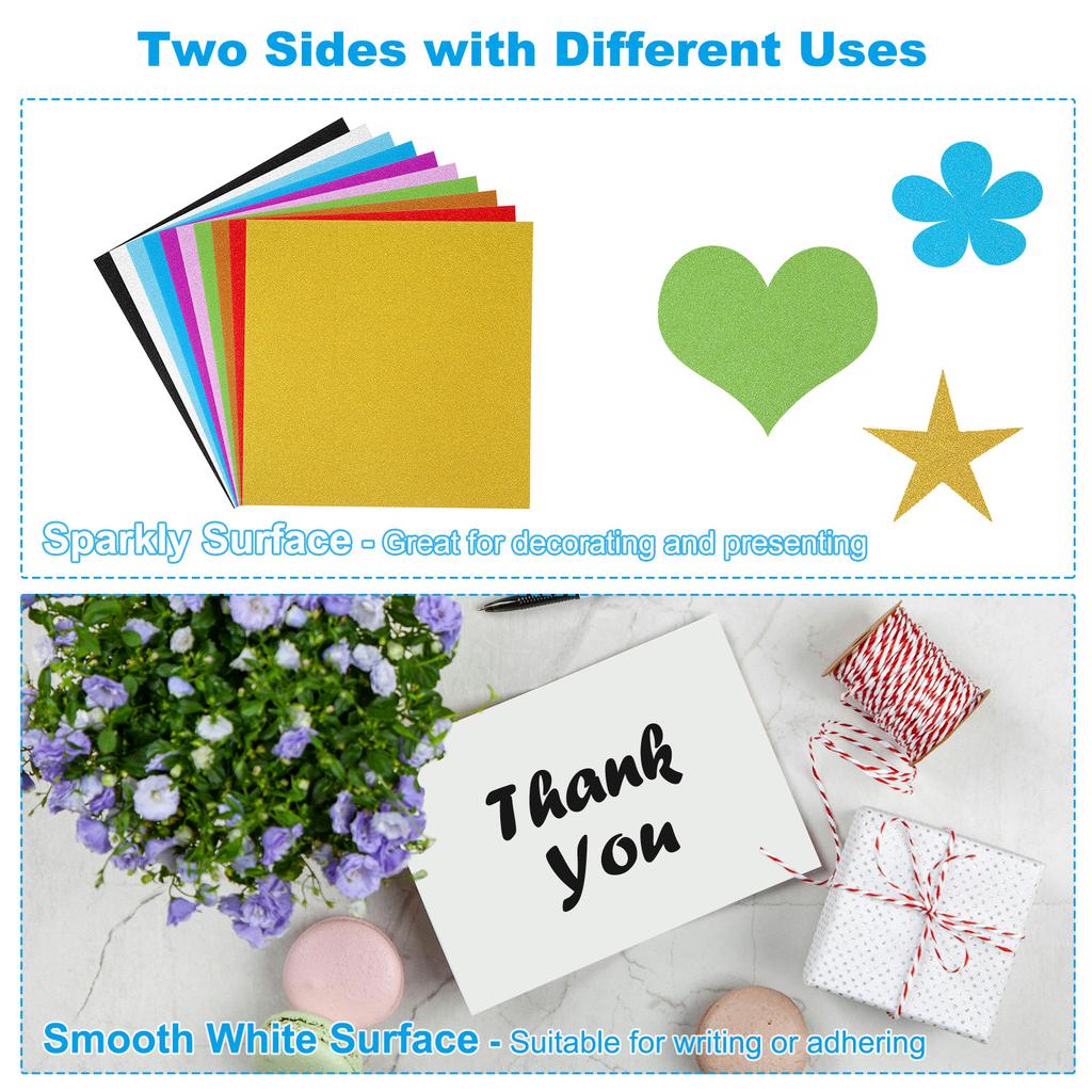 Glitzer Karton 250GSM Funkelnd Dick Nicht-Abwerfend Schimmer Glitzer Papier für Scrapbook Karte DIY Bastelprojekt Partydekorationen