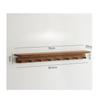 Black Walnut Wall-Mounted Coat Rack Natural Finish for Hallway, Small Apartments