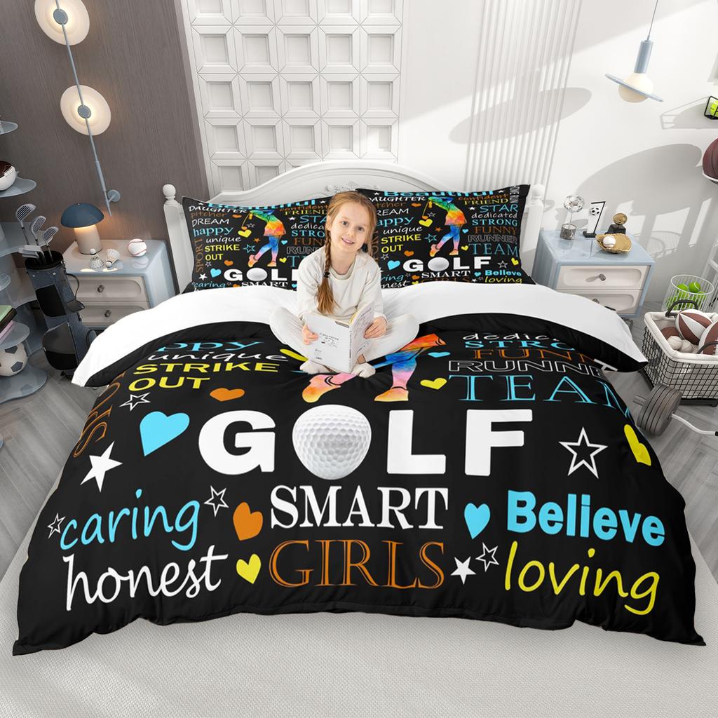 Homewish Sports Theme Duvet Cover Set For Kids Teen Boys 2Pcs/3Pcs Baseball Hockey Basketball Bedding Tennis Football Bed Set
