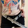 Modische Gürtel mit Leopardenmuster und Schlangenhaut für Damen, vielseitig einsetzbar, mit verstellbarer Schnalle, aus weichem PU-Leder, lässige Jeans-Dekoration