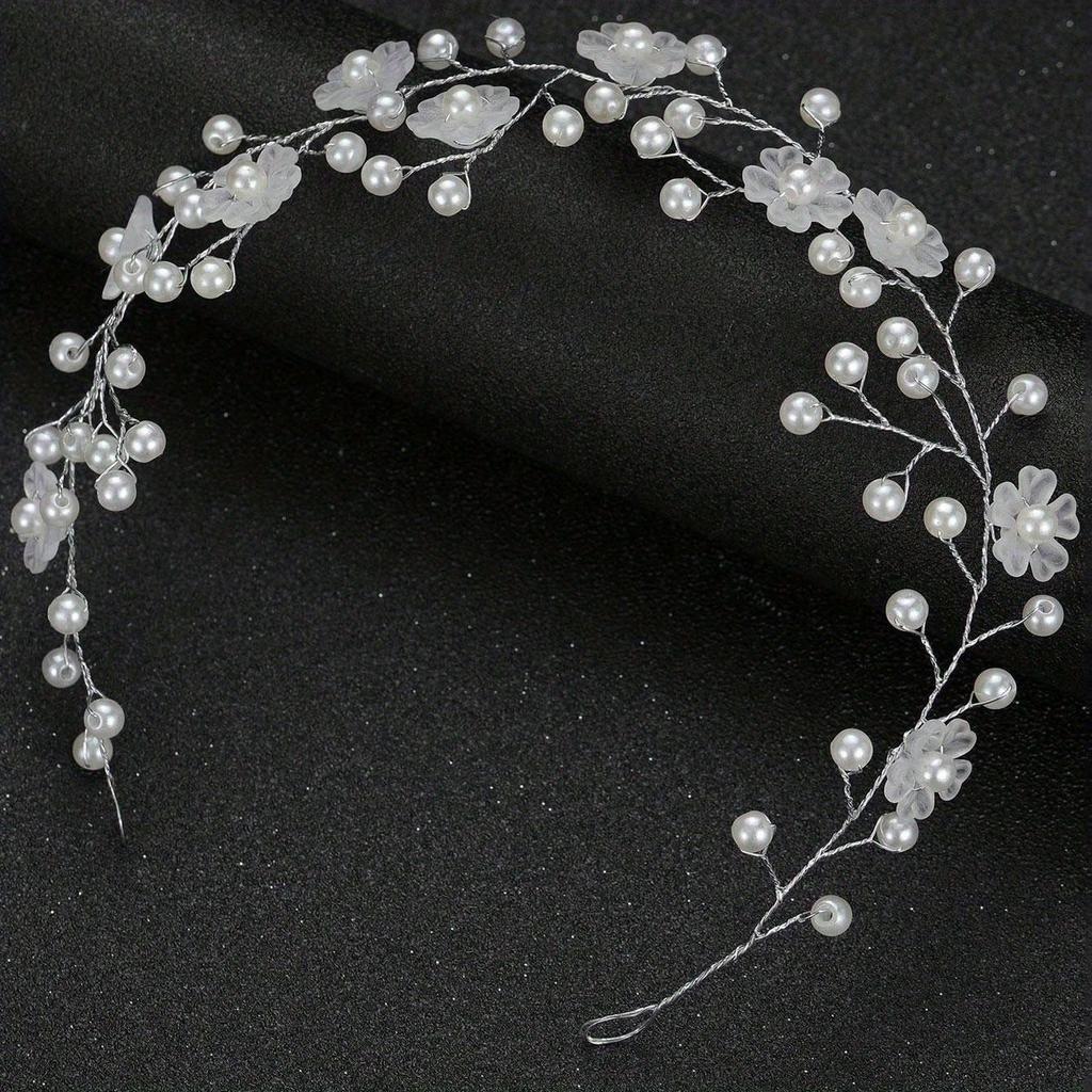 1PC Women's Silver Vine Headband, Party Application, Bridal Wedding Flower Headband, Hair Accessories Jewelry