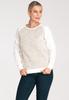 Bluza Damska Bez Kaptura - Modna Bluza Damska - Bluza Ecru M1046 Rozmiar S
