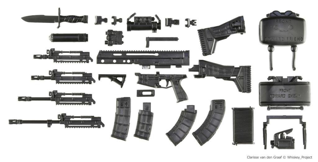 Tomytec Little Armory x Whiskey Project LAL07 BREN2 Type Whiskey Project Scale Unpainted Assembly Runner Kit 337065 .ver 1/12