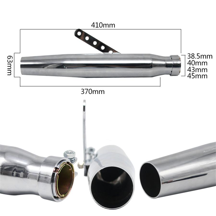 Universal Motorcycles Tapered Slip-on Exhaust Muffler Pipe For Harley Bobber Chopper Cafe Racer Racing