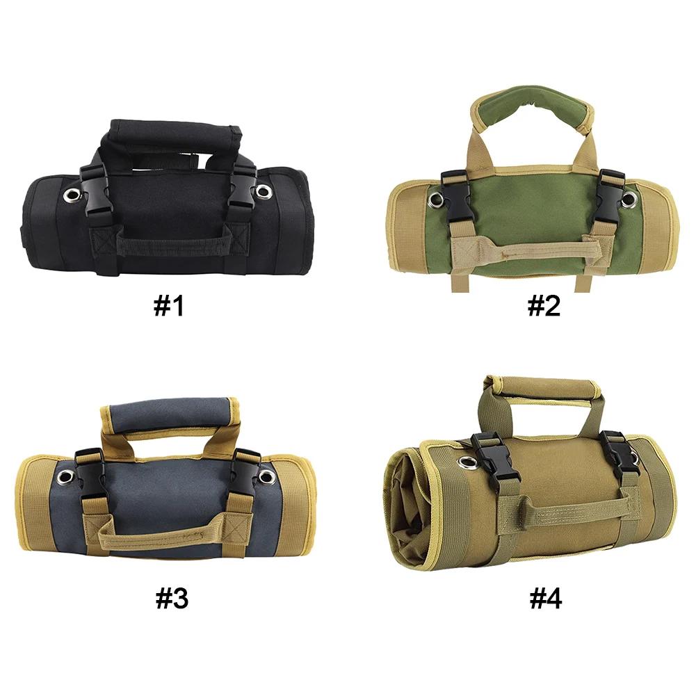 Tool Roll Organizer Multi Pocket Hanging Tool Roll Portable Tool Organizer Carrier Bag for Mechanic/Electrician/Motorcycle/Truck