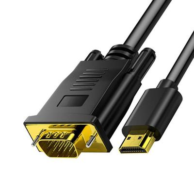 Hdmi-compatible To Vga Conversion Cable With Chip Video Hdmi-compatible To Vga Hd Cable Cord For Pc