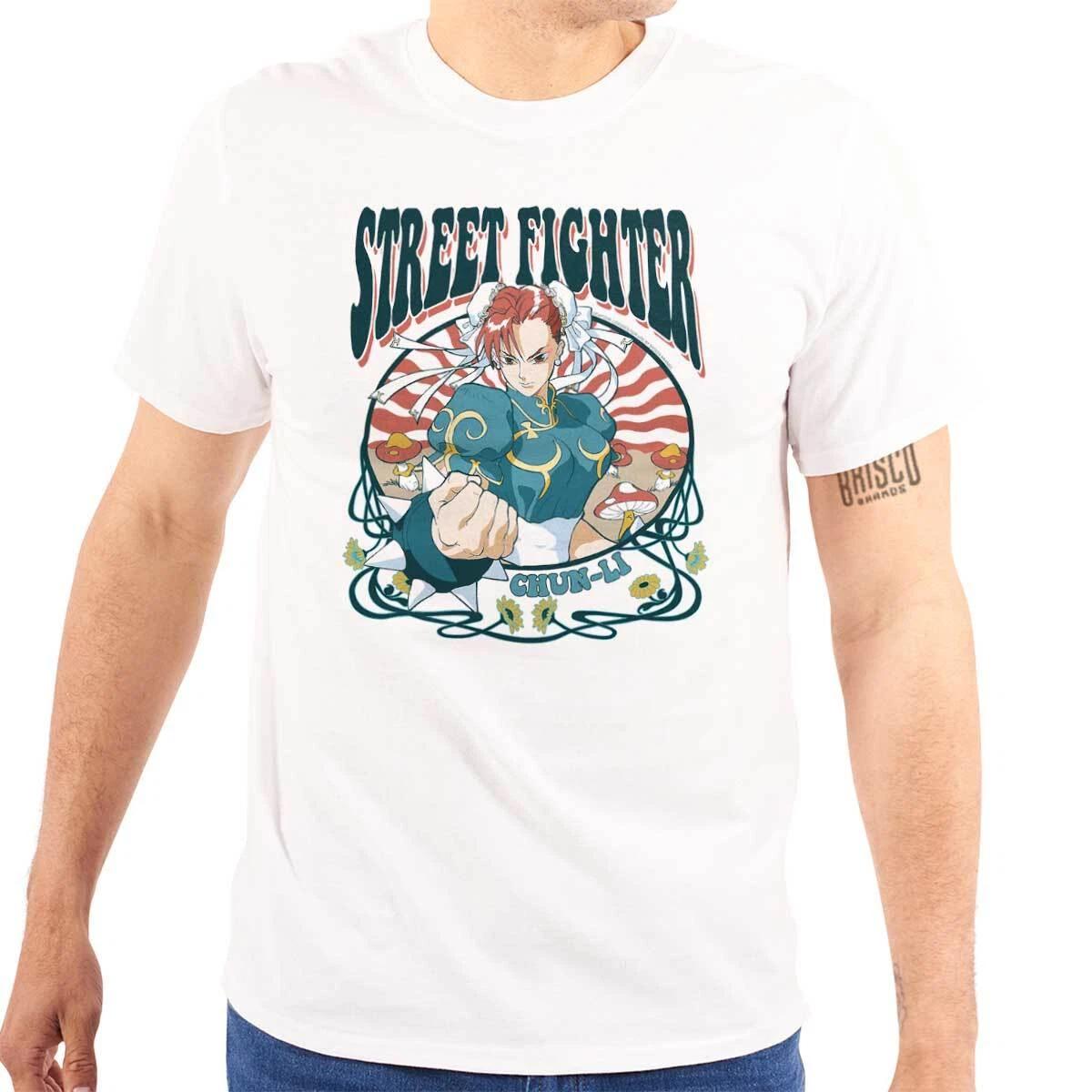 

Street Fighter Video Game Chun Li Sunflowers Womens or Mens Crewneck 100% Cotton T-shirt Mens Tees Top Tee M