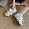 Fashion Trend Retro Flat Bottom Inner Height Increase White Shoes Women's 2025 New Summer Skirt Breathable Sports Women's Shoes