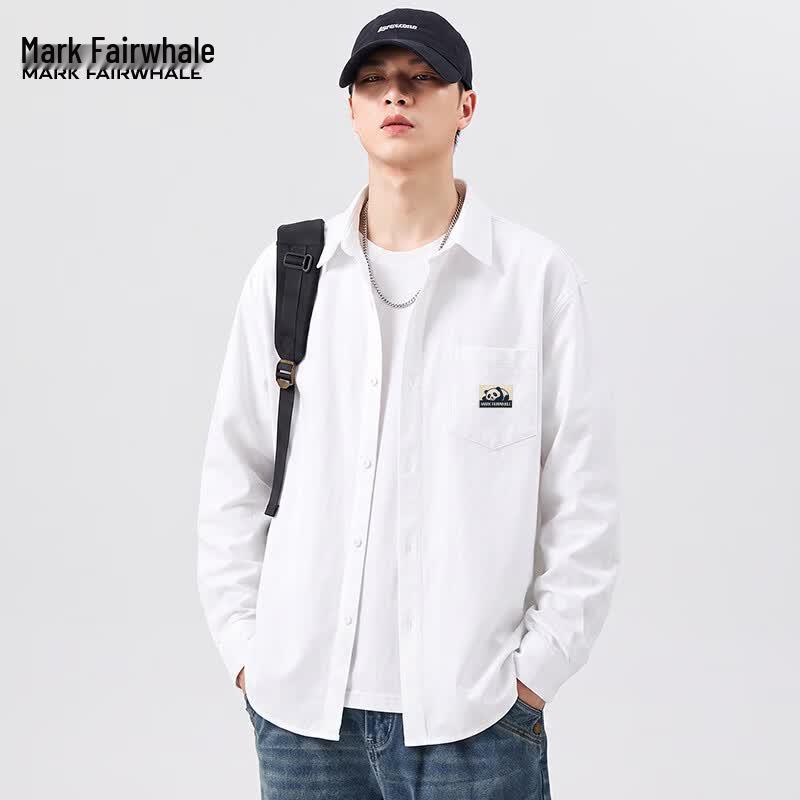 Mark Fairwhale Men's National Trend Long-Sleeve Casual Shirt