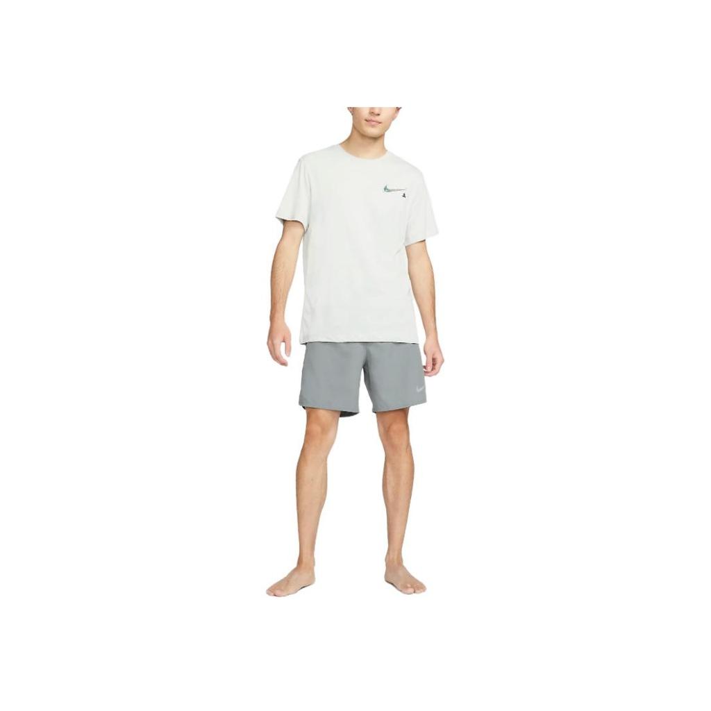 Nike Dri-Fit Solid Color Logo High-Waisted Drawstring Track Shorts Men Bottoms Light-Gray DV9360-084