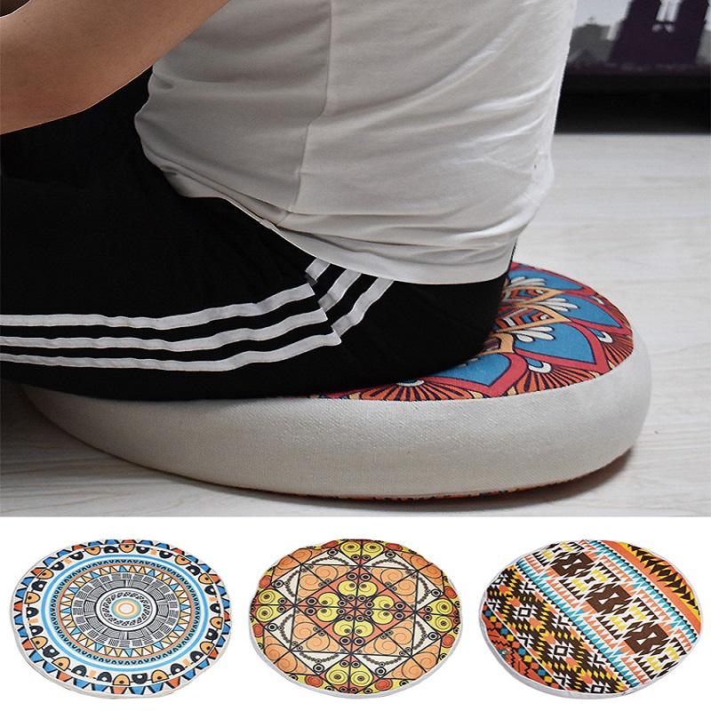 Runde Hippie-Bodenkissenhülle im Ethno-Stil Marokkanische Futon Böhmische Mandala Meditation Pouf Homestay Hocker Dekor Kissenbezug