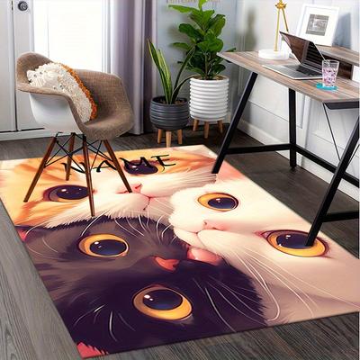 Cute, Fluffy, Adorable Office Carpet Soft Polyester Entrance Carpet Washable Non Slip Machine Washab