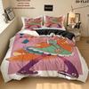 Star Butterfly Pattern Bedding uilt Set uilt Cover Pillowcase Home Decoration Birthday Gift (1 * duvet cover + 2 * pillowcase without core)