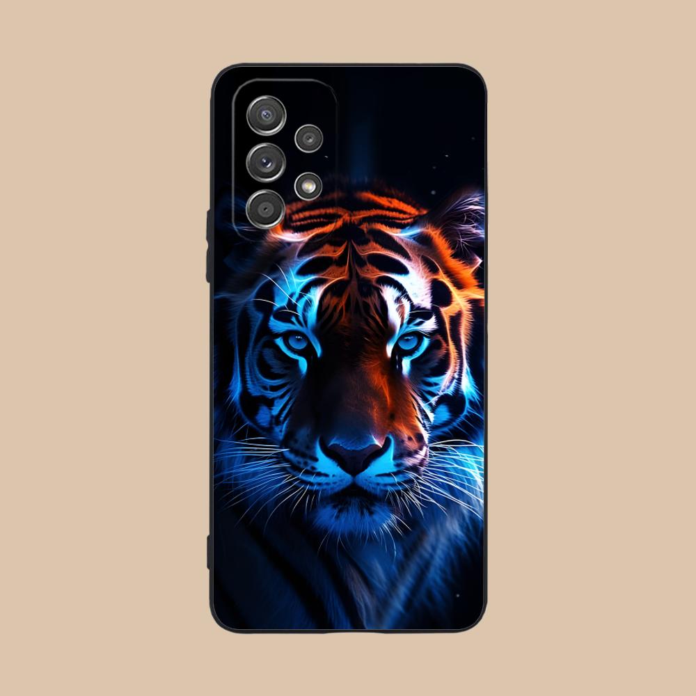 

Tiger Neon Mobile Cell Phone Case for Samsung Galaxy A56 55 54 53 52 51 36 35 34 23 16 15 5G Colorful Cover Pretty Cover Luxury Galaxy A16