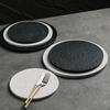 Ceramic Western Food Plate Barbecue steak plate Hotel commercial cake and dessert tray White Dim sum plate Circular flat dishes