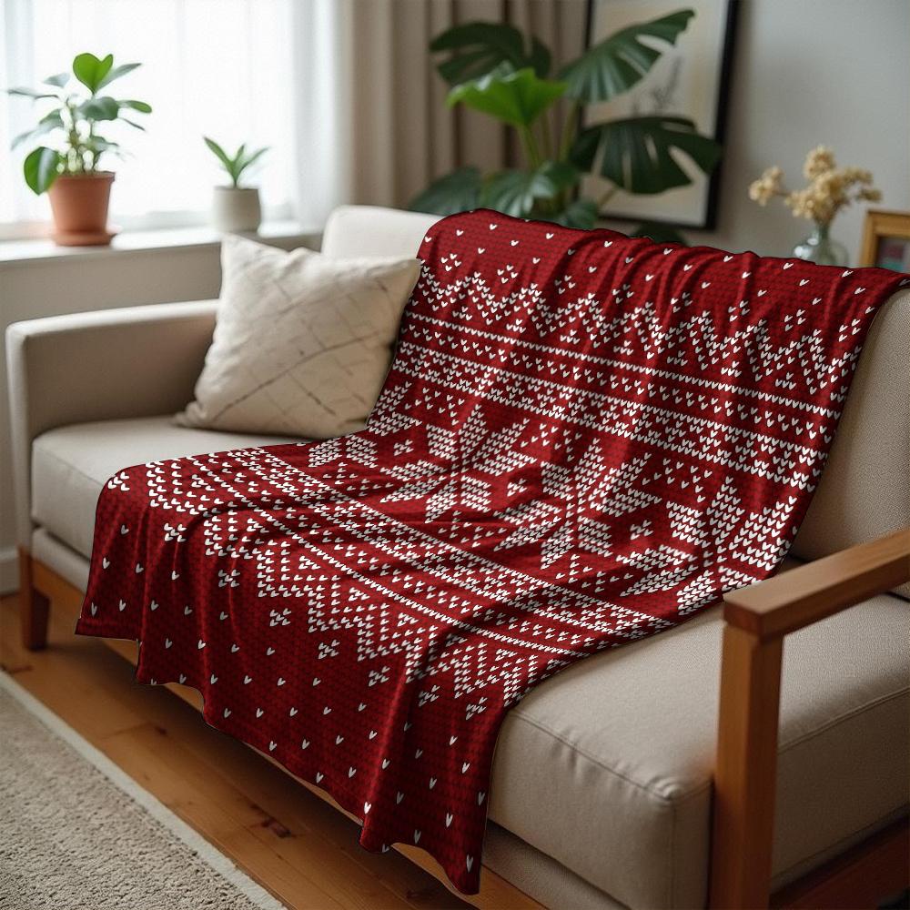 Red Gingham Holly Berry Anime Cartoon Flannel Blanket Soft Warm Throw for Bedroom Sofa Car Kids Holiday Gift