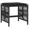 Garden Stool with Cushions 4 Pcs Black 41x41x36 Cm Poly Rattan