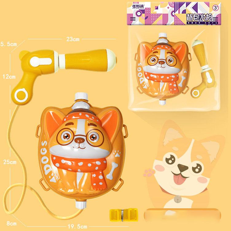 Children's backpack water gun toys 1pcs summer pull-out bared water gun beach water fight water play toy spray gun