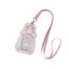 Shape Hollow Transparent Card Holder Girl's Neck Hanging Bus Card ID Card Holder Student Campus Card Holder