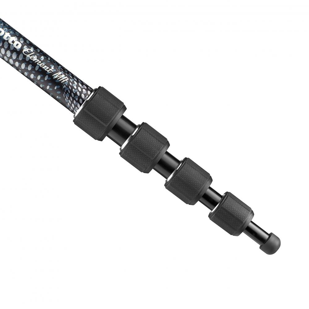 Manfrotto Element MII Black Aluminum Monopod 5 Tier Twist Lock Up To 15kg Professional Portable MMELMIIA5BK
