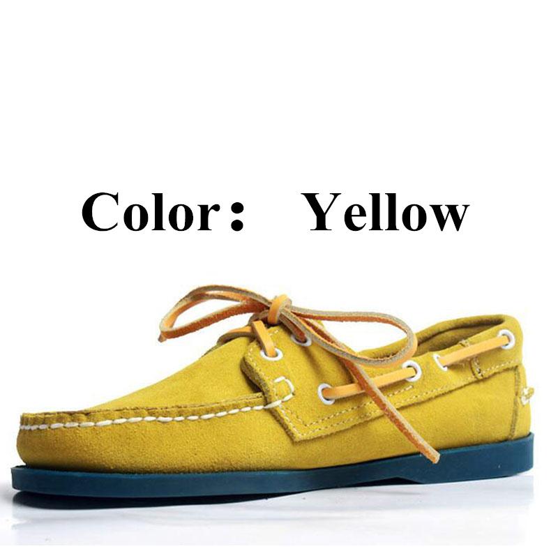 Men Genuine Nubuck Leather Docksides Classic Boat Shoes,Men Designer Sneakers For Hommme Femme Plus Size Loafers Y071