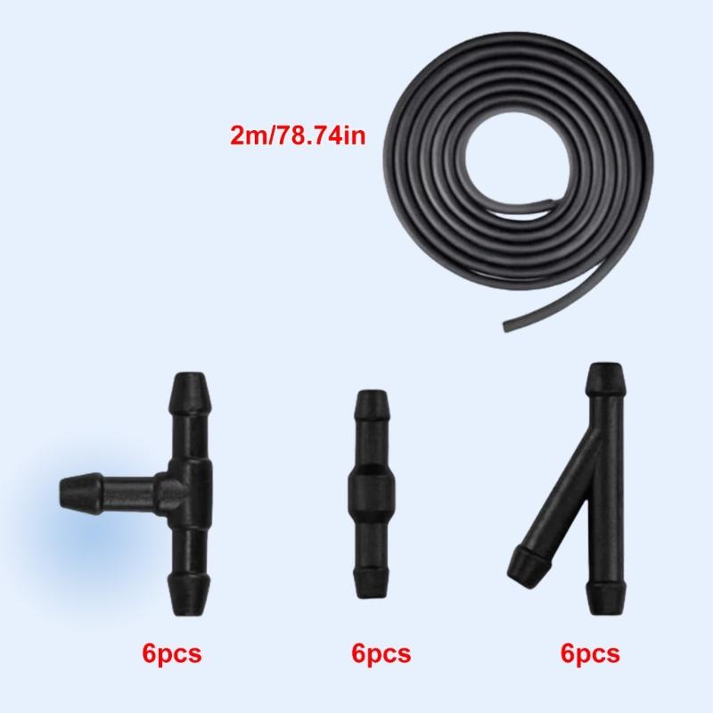 Flexible & Heat Resistant Windshield Washer Hose Repair Kit  Windshield Washer System Repair Suitable for Most Vehicles