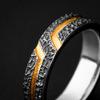 Adjustable Open Ring Men Women Vintage Geometric Design Plated Bohemian Style Band Gift