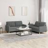 Vidaxl 2-Piece Lounge Set, Fabric Upholstered, Dark Grey